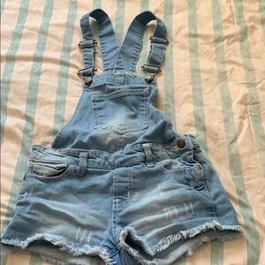 Shorts jean overalls